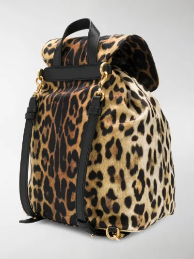 moschino leopard backpack