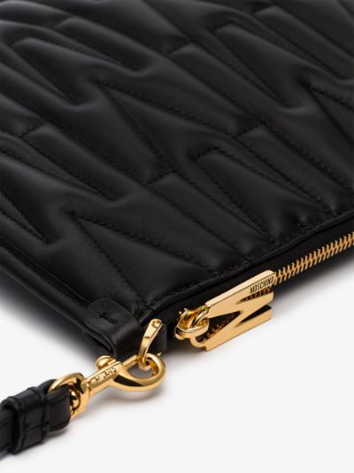 black quilted clutch bag