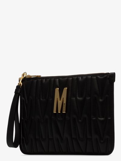 black quilted clutch