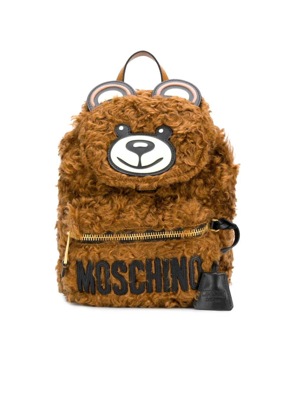 Moschino brown teddy bear shearling backpack Eraldo US