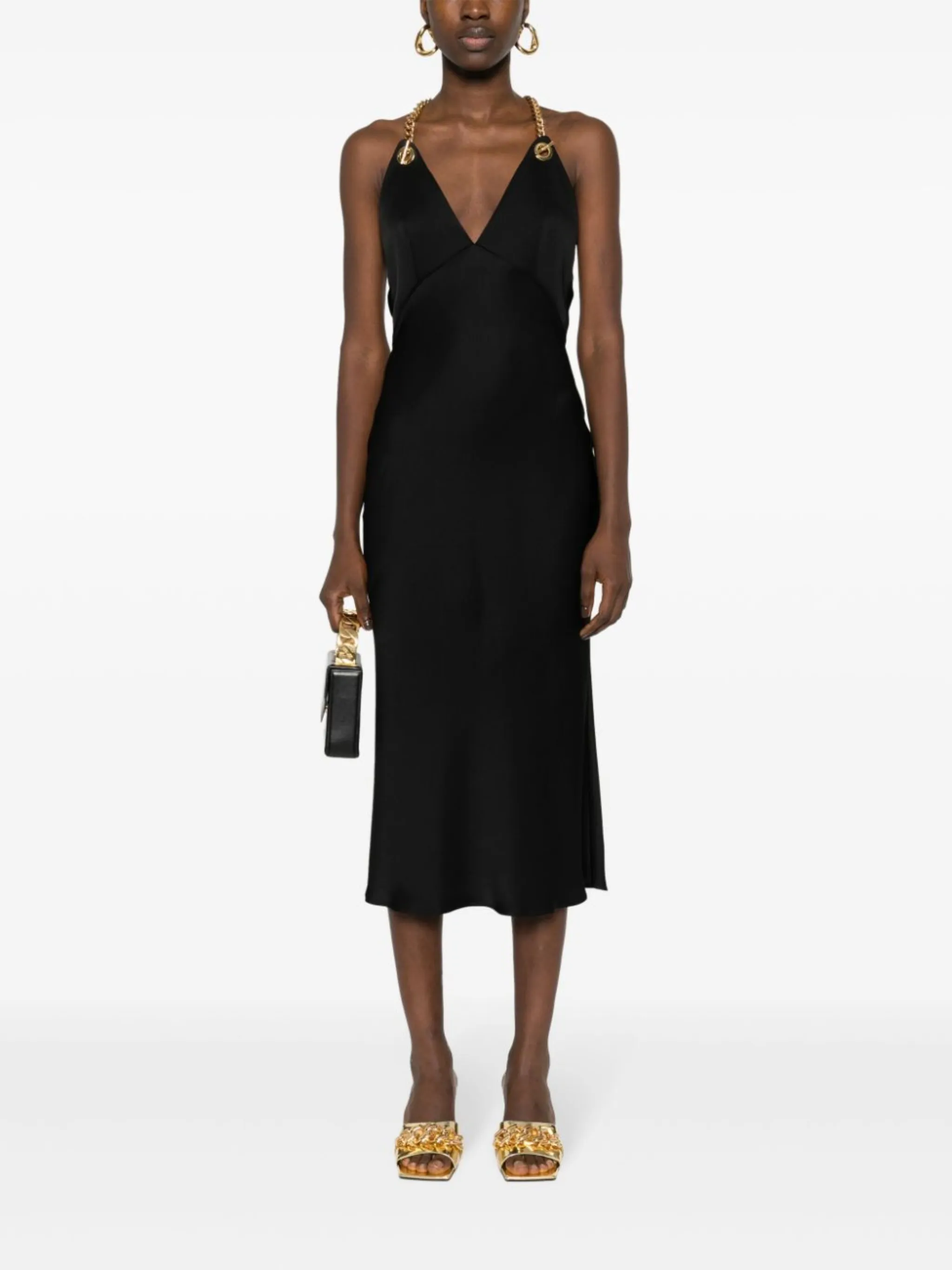 Moschino chain-link detailed midi dress | Eraldo.com LU