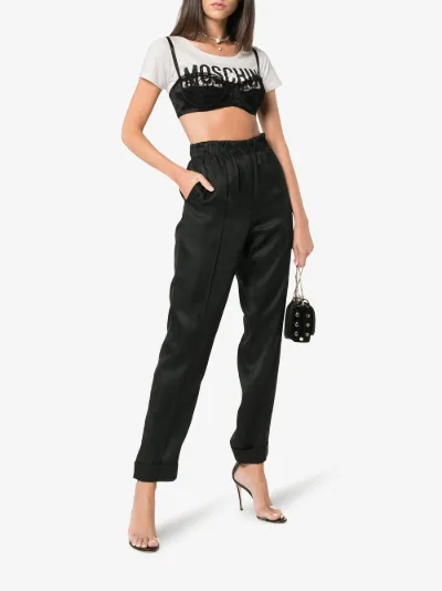 moschino crop top bra