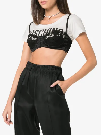 moschino crop top bra
