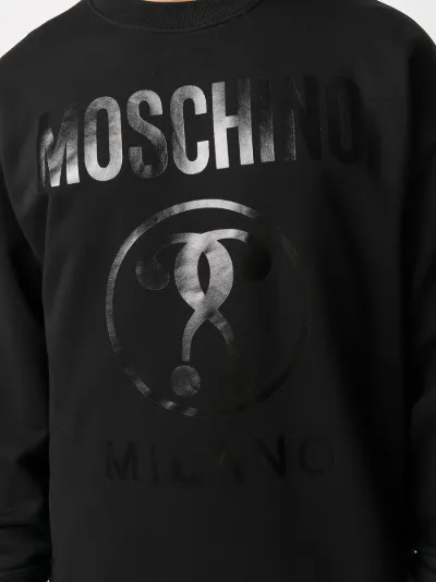 【関税込み】moschino Double Question Mark hoodie Moschino Black Double Question Mark Hoodie Moschino