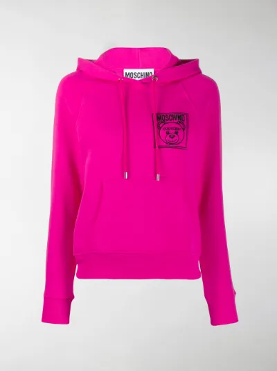 teddy bear hoodie pink