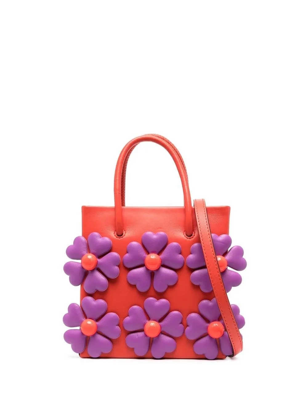 Floral applique handbag sale