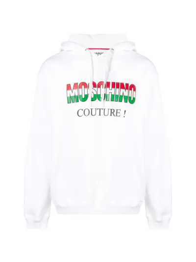 Moschino Italy logo cotton hoodie Eraldo US