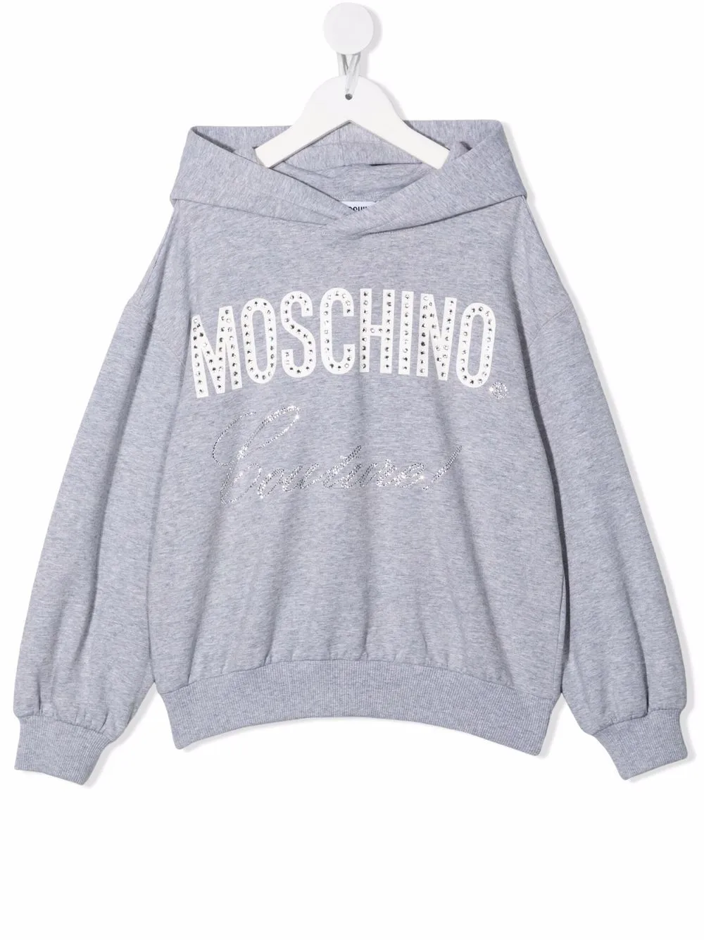 Grey moschino hoodie online