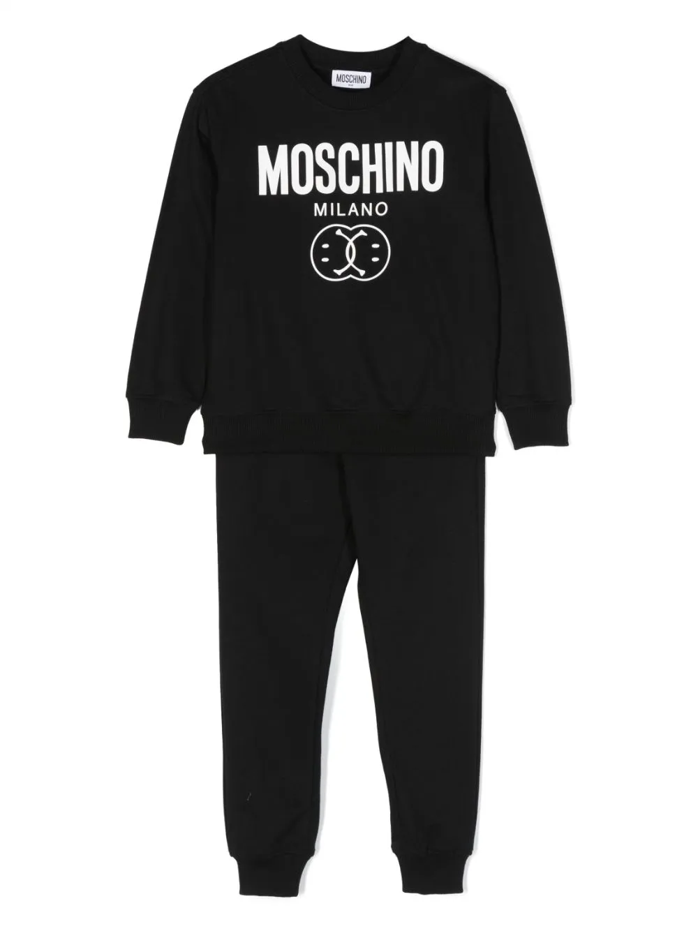 logo print cotton trousers set Moschino Kids Eraldo