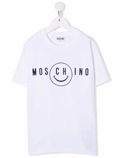 logo-print short-sleeved T-shirt white 