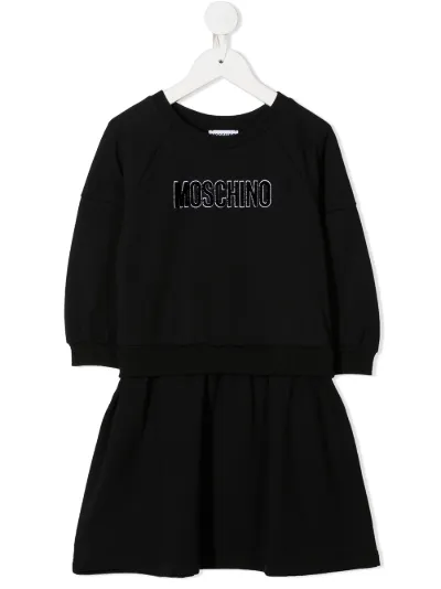 Moschino Kids long sleeve logo dress Eraldo CH