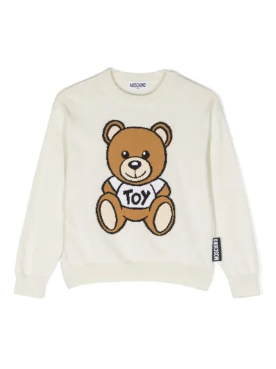 Moschino Kids Teddy Bear intarsia cotton blend jumper Eraldo SE