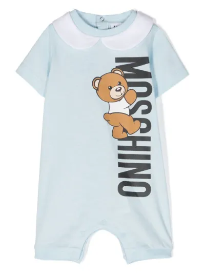 Moschino Kids Teddy Bear logo print romper Eraldo FR