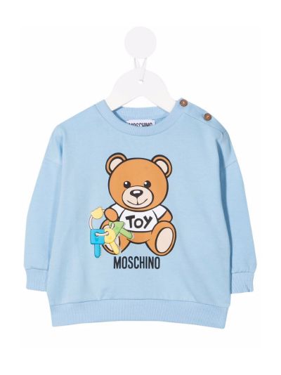 light blue moschino jumper