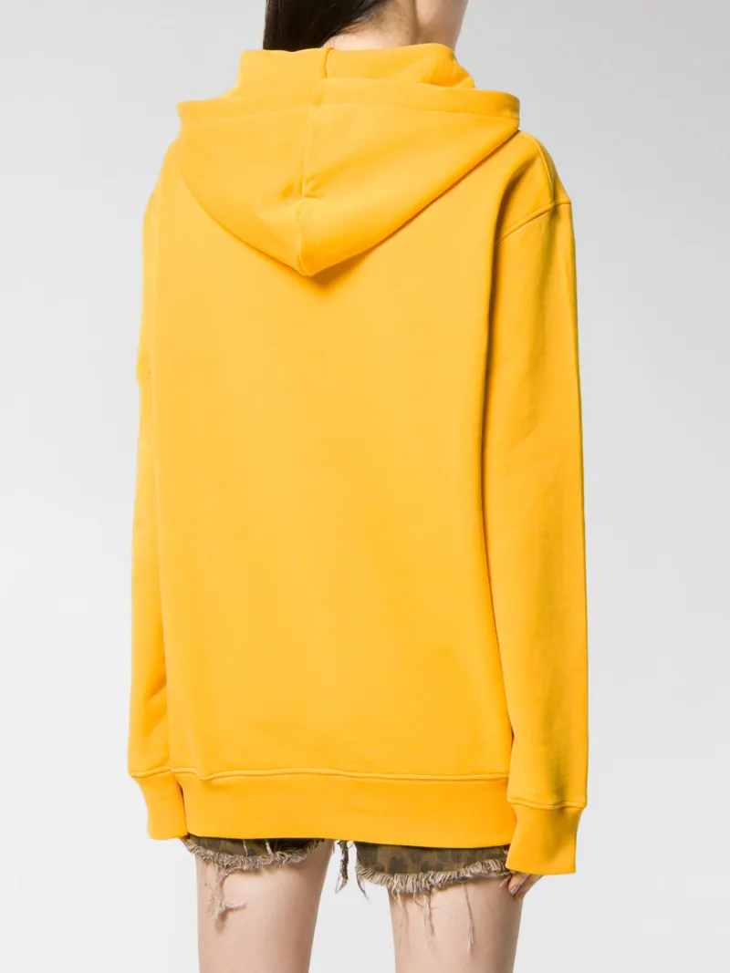 yellow moschino hoodie