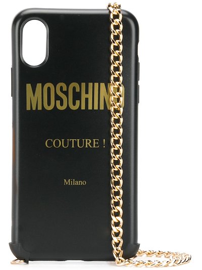 Moschino Logo Iphone Xs Case Black Modes