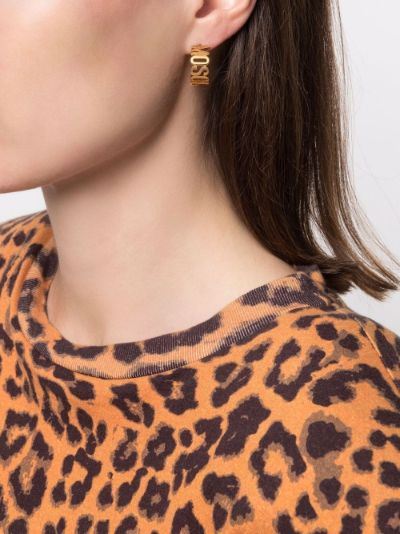 Moschino logo discount earrings