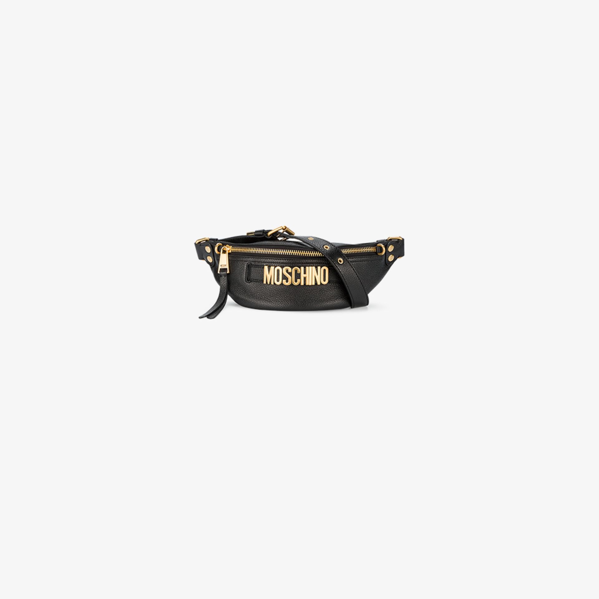 moschino logo plaque belt