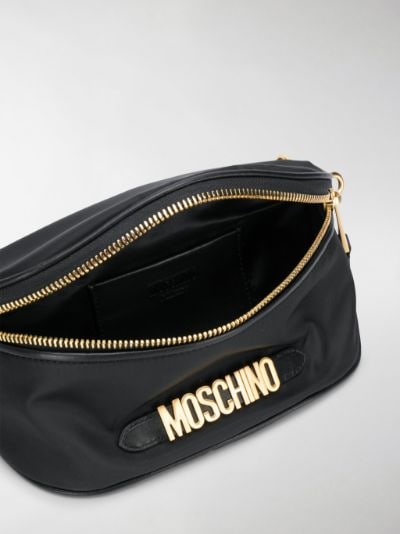 moschino logo plaque belt