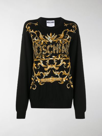 moschino logo print sweatshirt