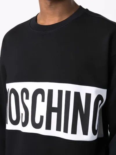 Moschino logo hotsell print sweatshirt