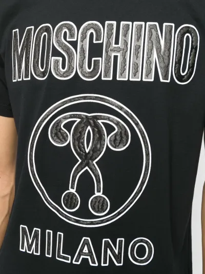 Milano Textured Logo T Shirt Moschino Eraldo Com eraldo