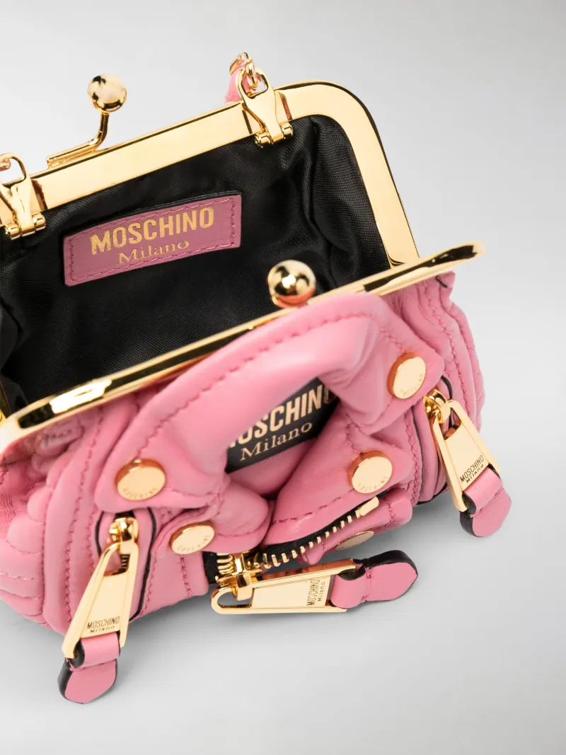 moschino mini biker bag