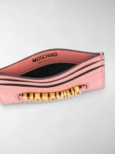 Moschino logo-print cardholder - nero. uomo farfetch pelle neri - Stileo.it