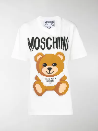 moschino teddy bear t shirt white