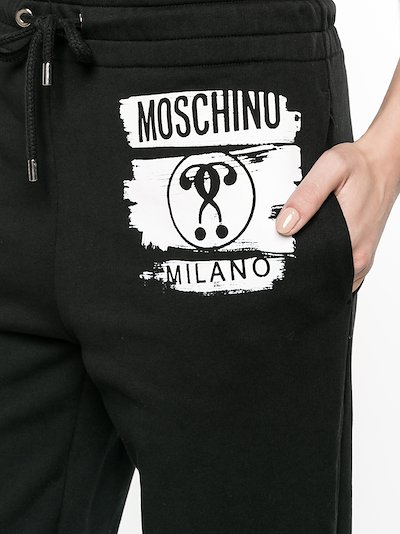 moschino tape cuffed track pants