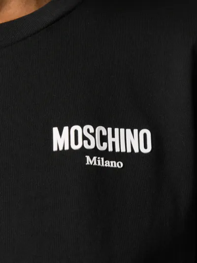 Moschino rubber logo T-shirt black | MODES