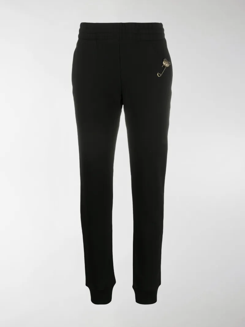 black slim fit track pants
