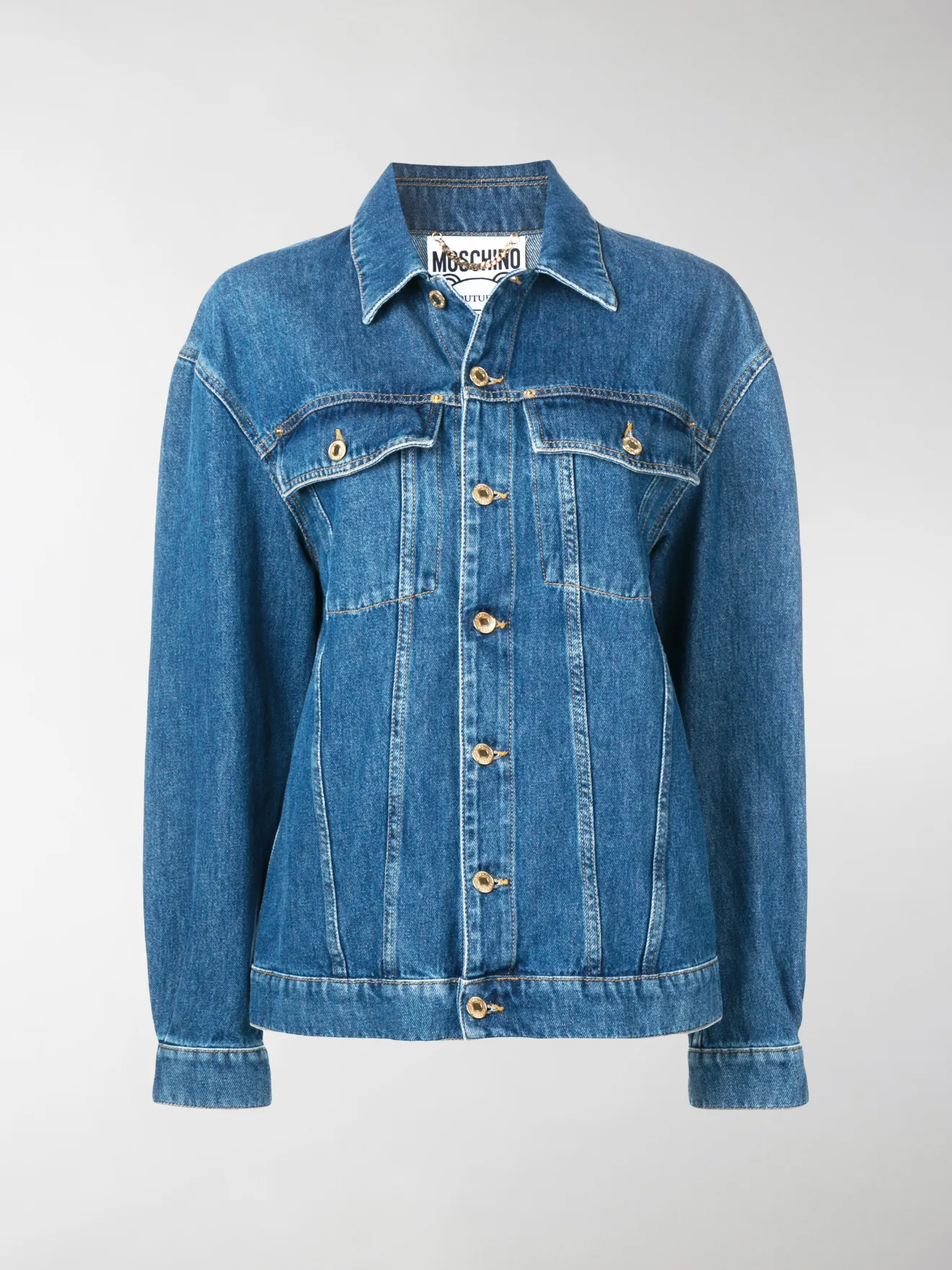 moschino denim jacket bear