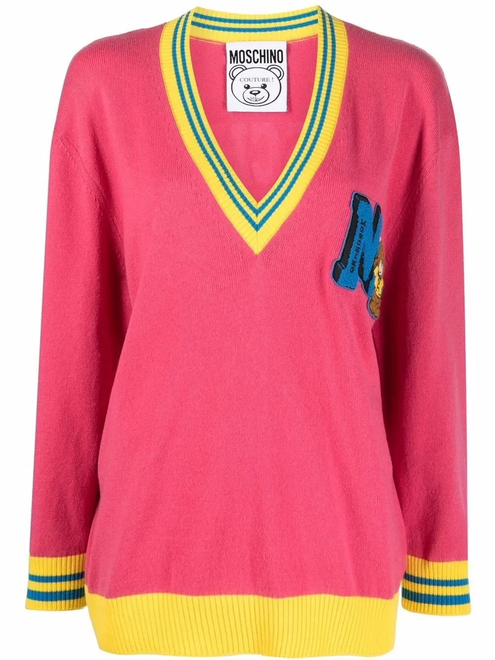 yellow moschino jumper