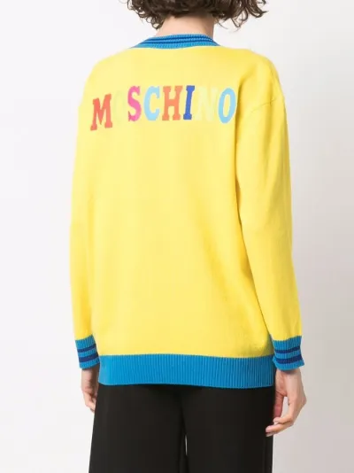 yellow moschino jumper