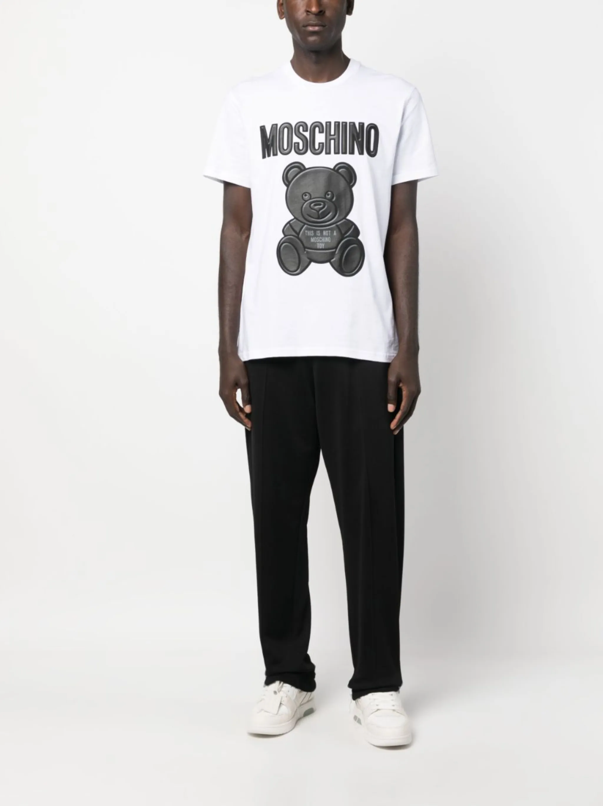 Moschino teddy logo print t shirt online