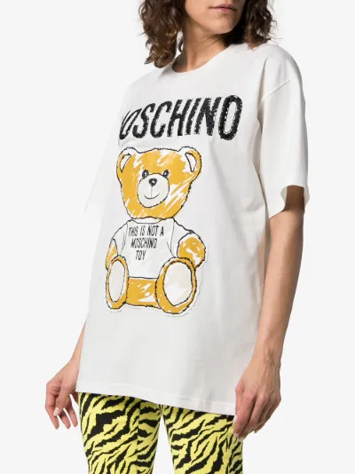 moschino teddy bear logo t shirt browns teddy bear logos