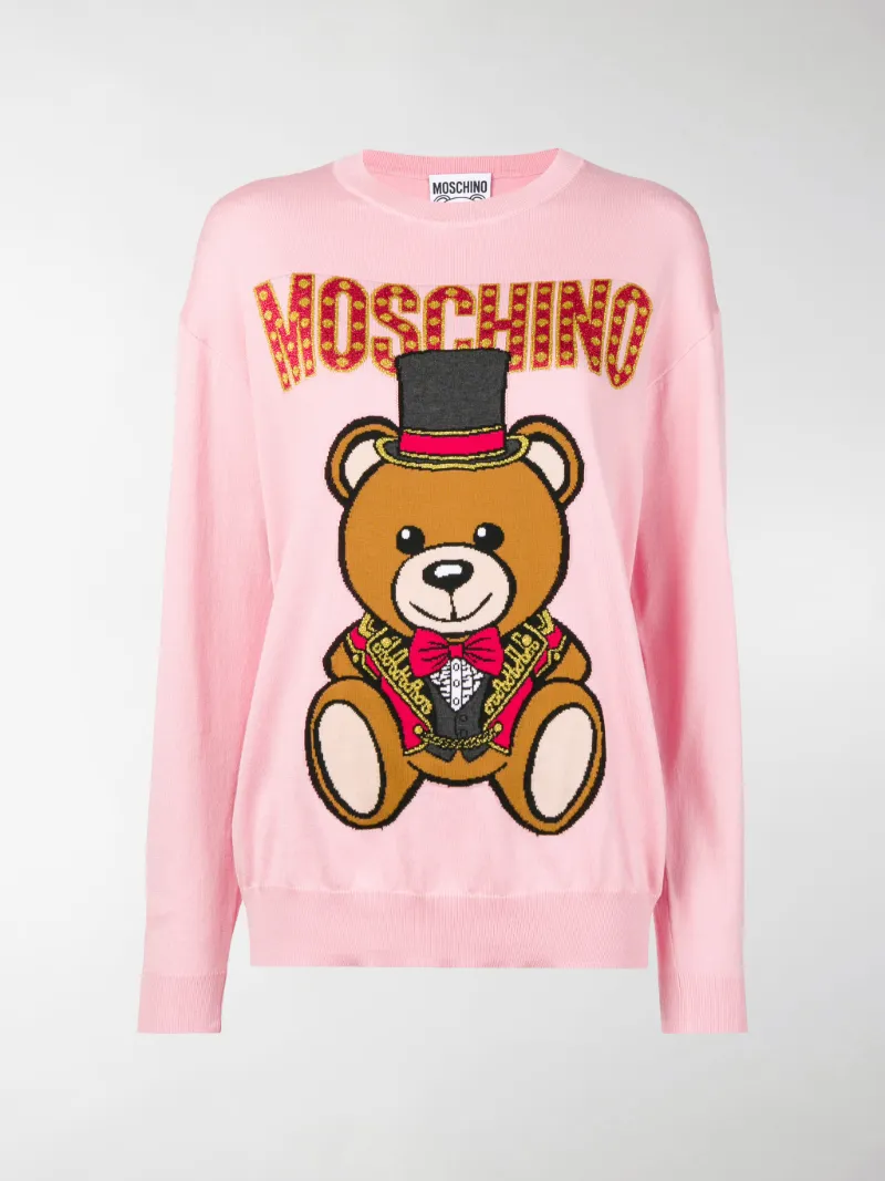 pink teddy sweater