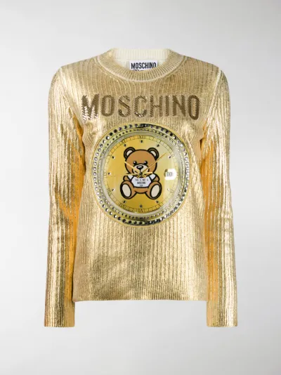 yellow moschino jumper