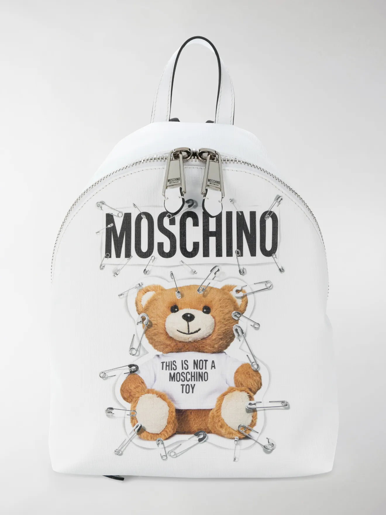 moschino white backpack