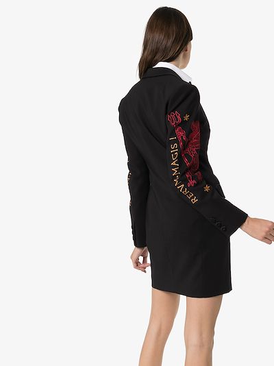 embroidered blazer dress