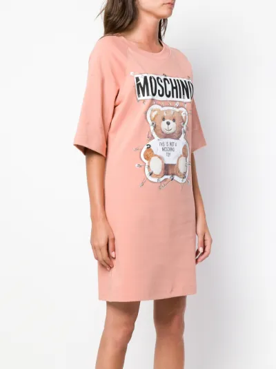 Moschino Toy Bear T-shirt dress pink 