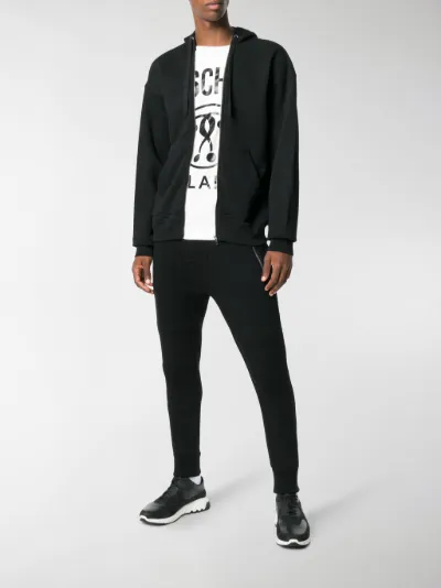 moschino zip up hoodie