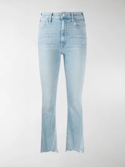 MOTHER raw hem jeans blue | MODES