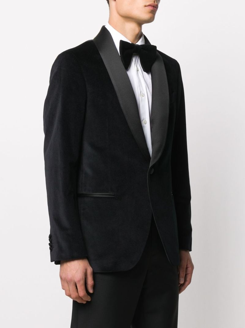 black velvet smoking jacket