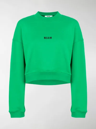 msgm cropped sweatshirt
