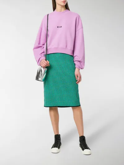 msgm cropped sweatshirt