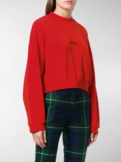 msgm cropped sweatshirt