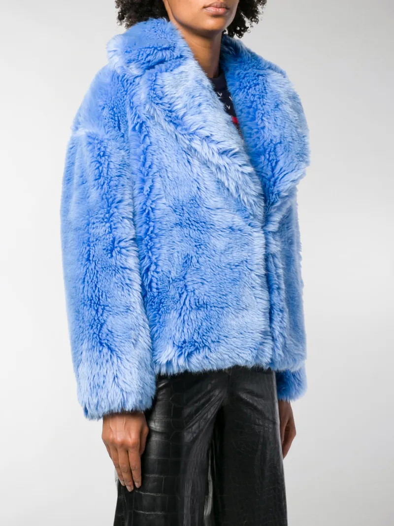 msgm faux fur coat
