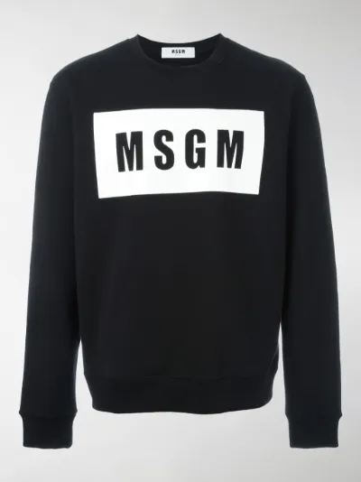 MSGM - Felpa con logo stampato